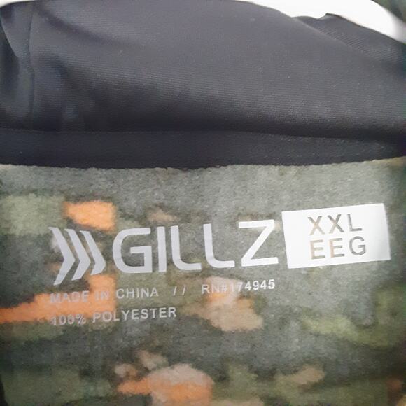 Gillz Camo Versa Hoodie Mens 2XL Rifle Green Tek Water Repellant - Picture 8 of 11